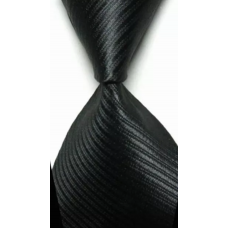 slim line stropdas zwart met smalle streep